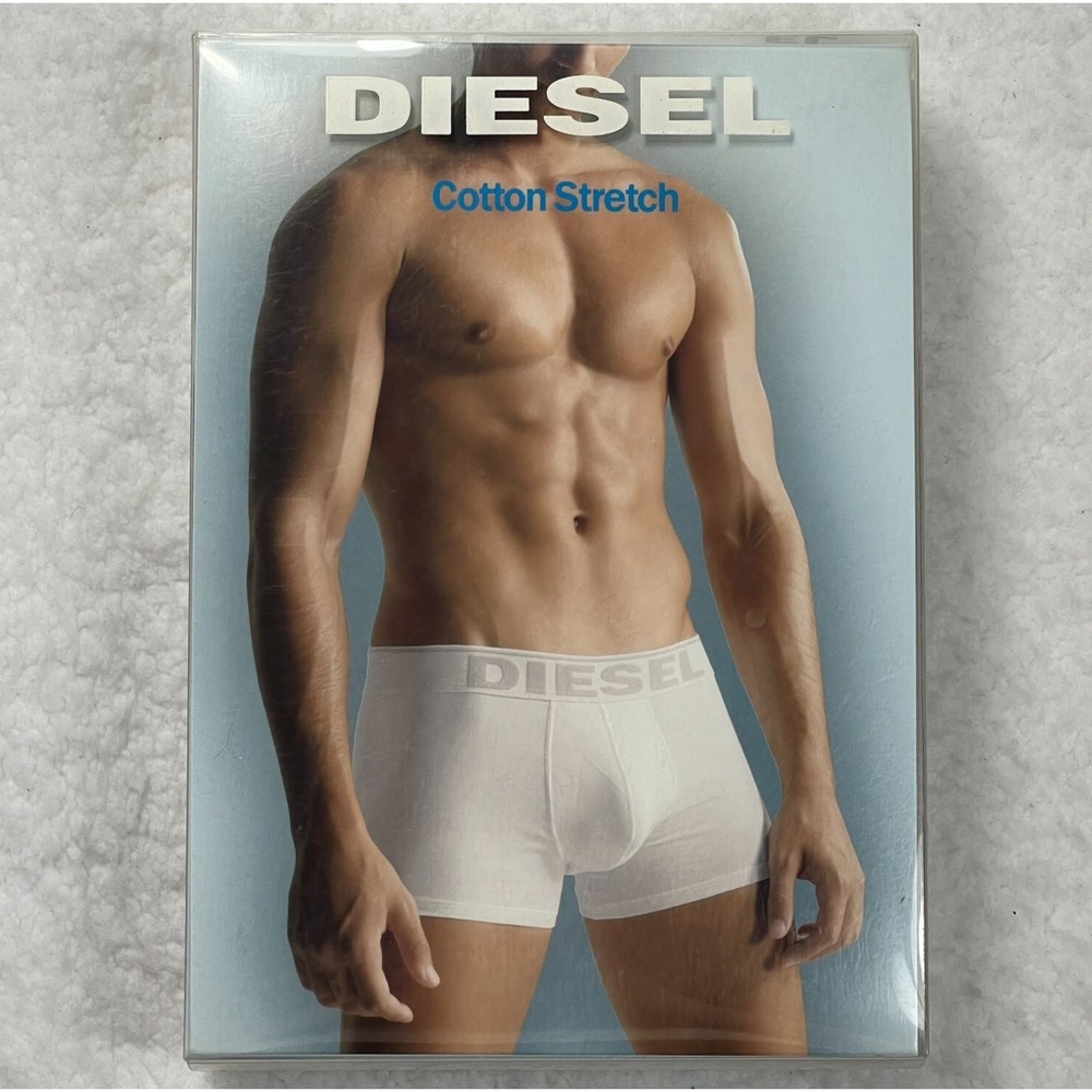 Diesel Cotton Stretch Boxer Trunk Single Jersey‎ Black Men's Size L VTG NWT